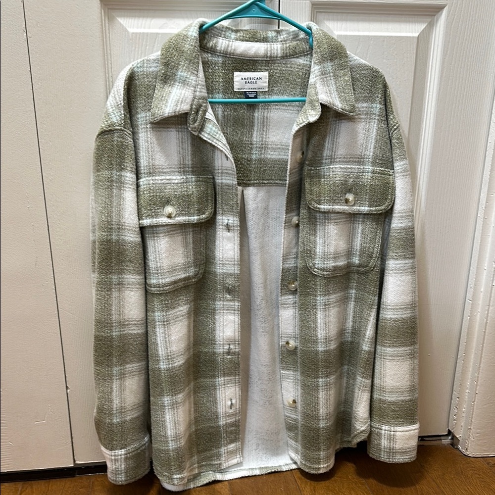 American Eagle Green Plaid Jacket